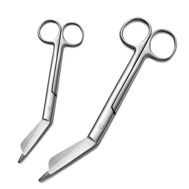 

Stainless Steel 14/18CM Medical Nursing Bandage Gauze Dressing Nurse Curved Scissors Cutting Shears for Paramedic First Aid Tool