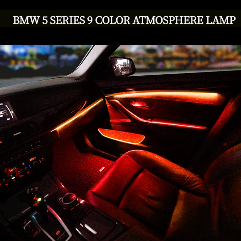 LED Ambient Lights For BMW F10/F18 5 Series 2010-2017 Interior Door Panel Decorative Trims Lamp Atmosphere Light Upgrade Kit