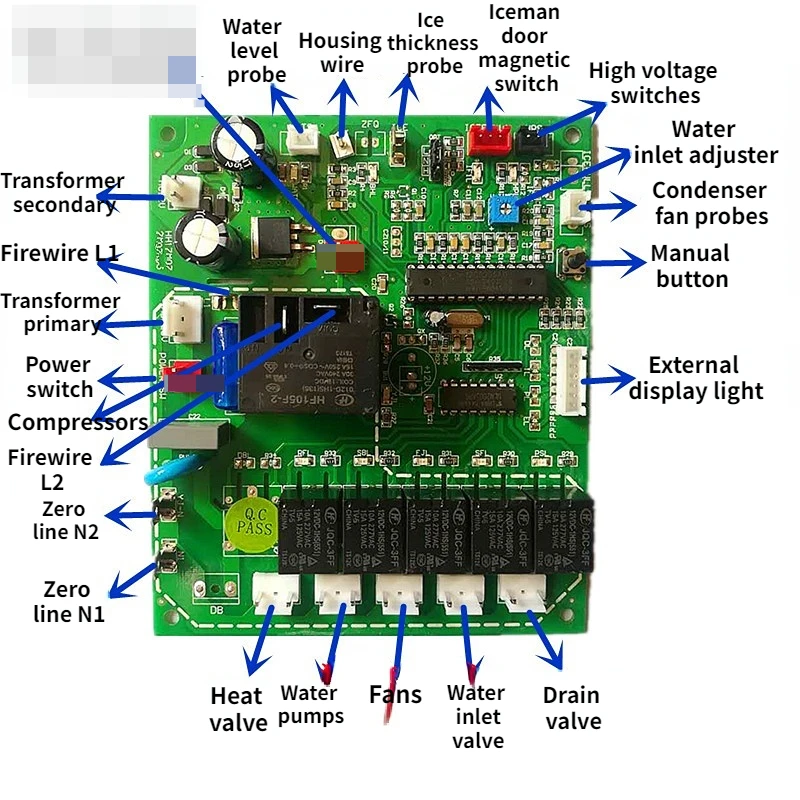 Scheda di controllo degli accessori della macchina del cubo di ghiaccio di manutenzione e modifica generali del circuito del Computer della macchina