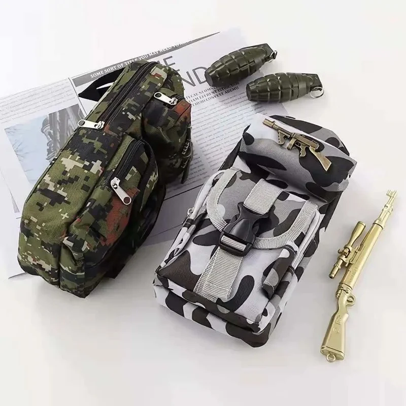 Mini zainetto Camouflage Storage Bag zaino Pen Case Boy Pencil Bag studente Pen Bag astuccio scuola cancelleria