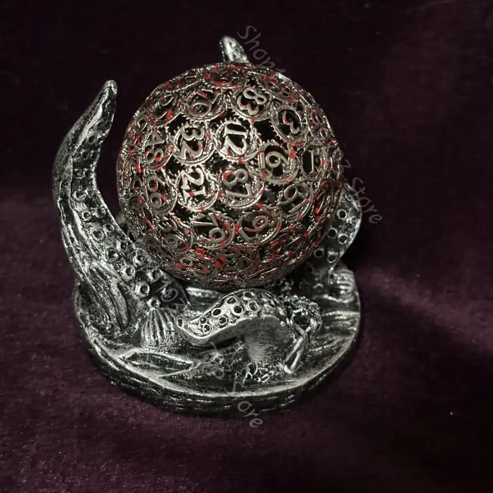 

Держатель для игральных костей D100, поднос для металлических искусств, держатель для костей Cthulhu для ролевых игр, коллекционеров игральных костей и игральных костей