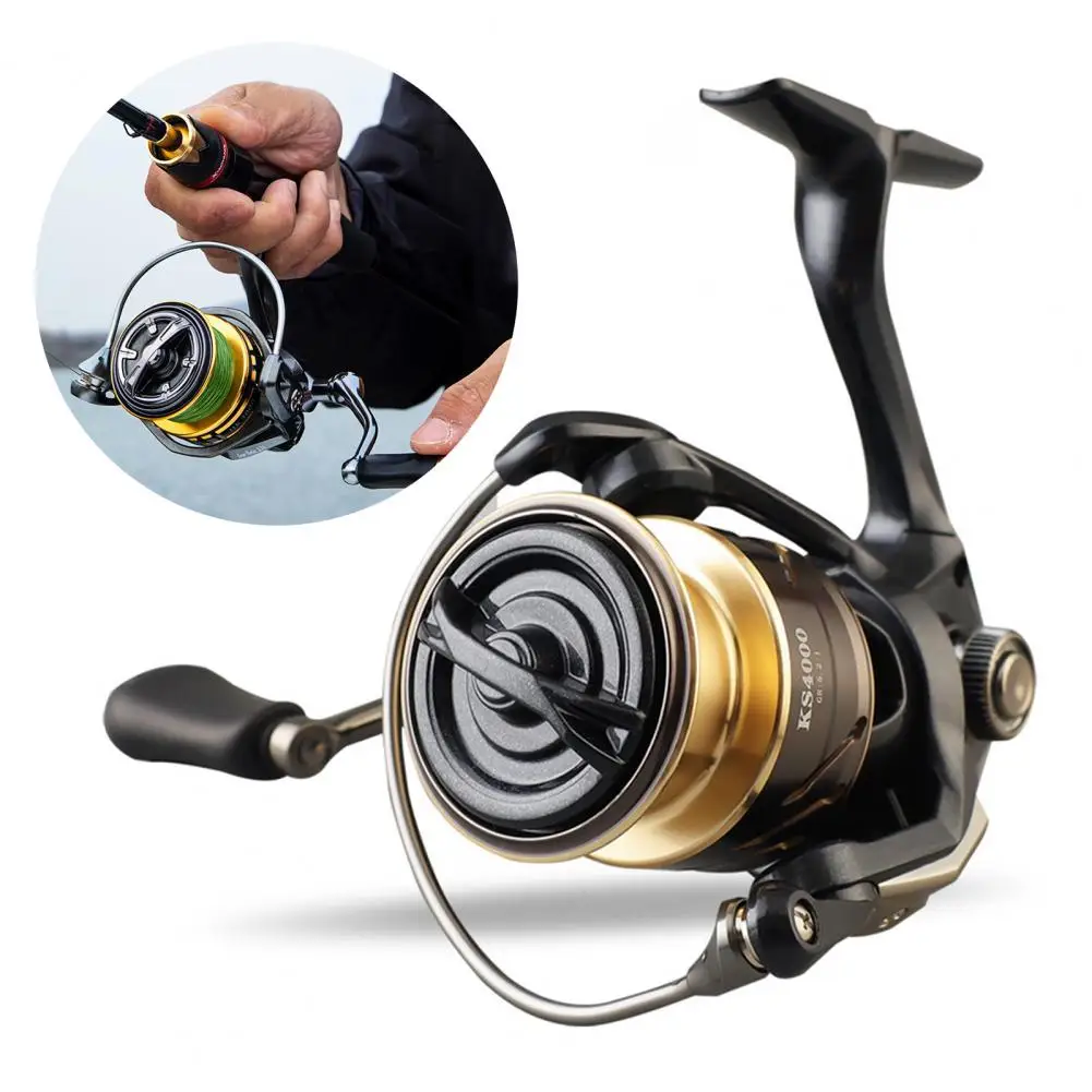 Spinning Reel 4+1 Metal BB 5.2: 1 Gear Ratio Light Weight Die-Casting Handle Saltwater Freshwater Fishing Wheel Outdoor Fishing