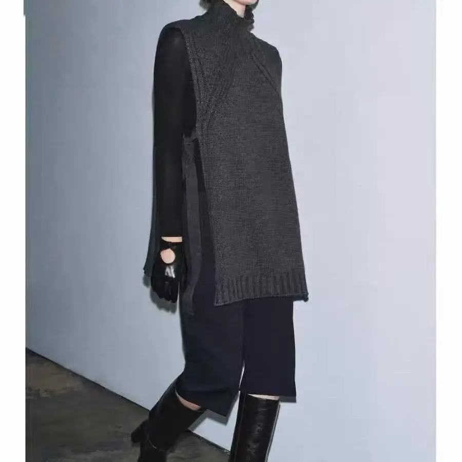 

Vests Waistcoats Thin Womens Vest Orange Spring Lambswool Half Lining Waistcoat Tender Gentle Elegant Morning Minimalist Vintage