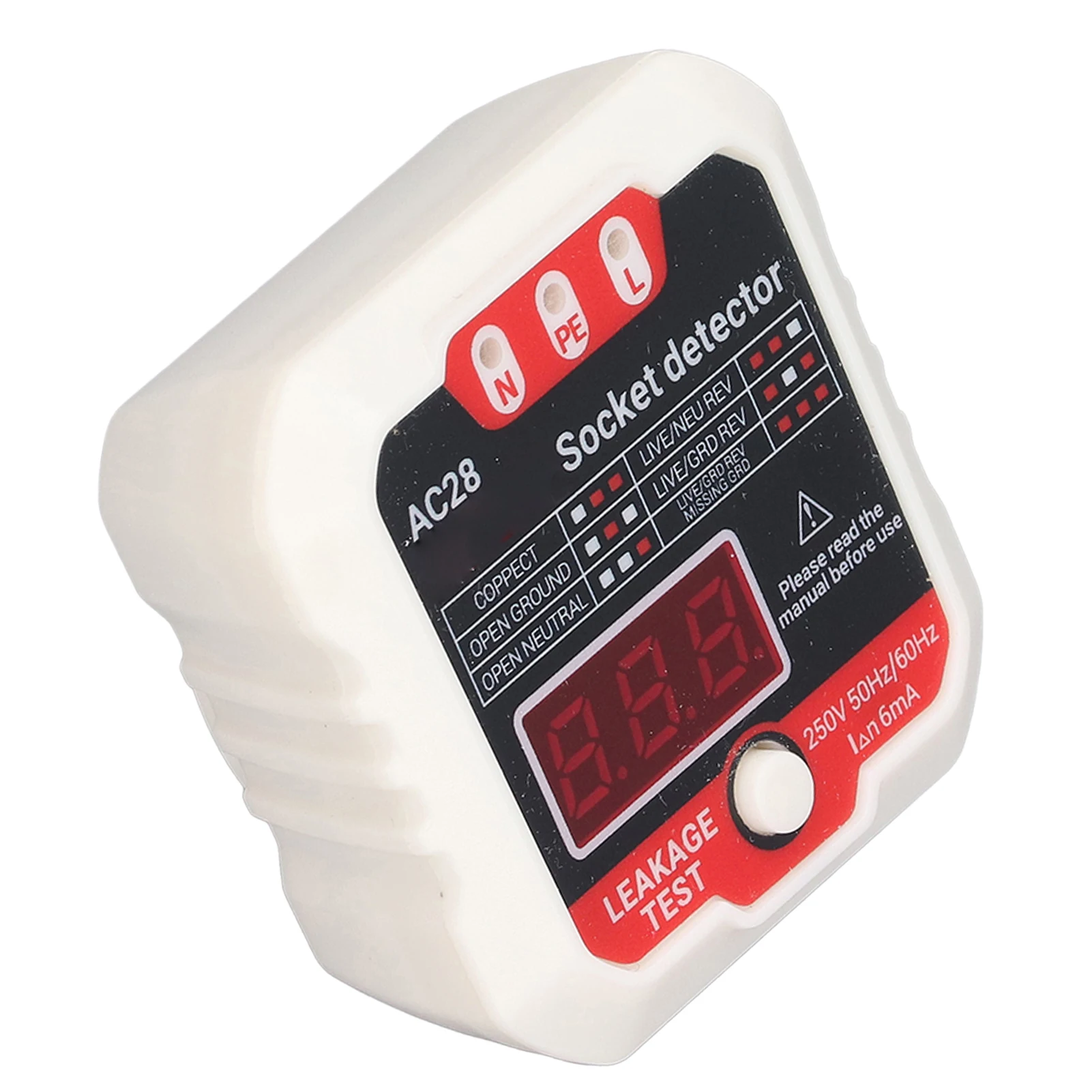 ANENG AC28 Phase Detector Electric Leakage Outlet Tester Ground Wire Polarity Outlet Tester Digital Display Power Socket Tester