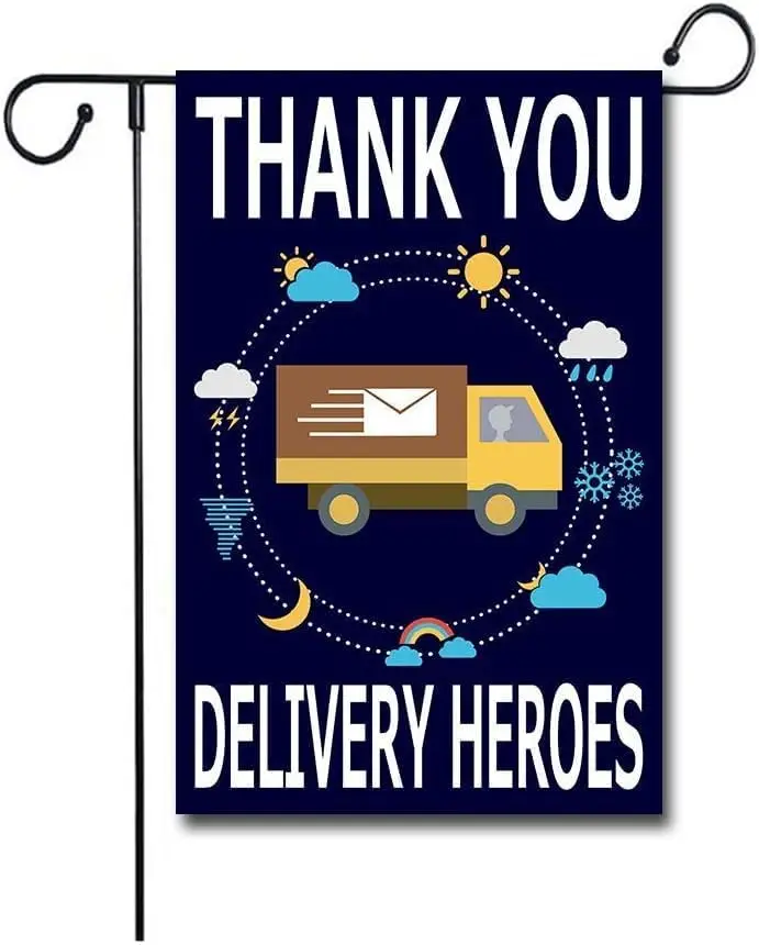 Thank You Delivery Drivers Garden Flag Yard Porch House Flag Double-Side For Home Outdoor Yard Patio Lawn Decor, Holiday Par WZZ