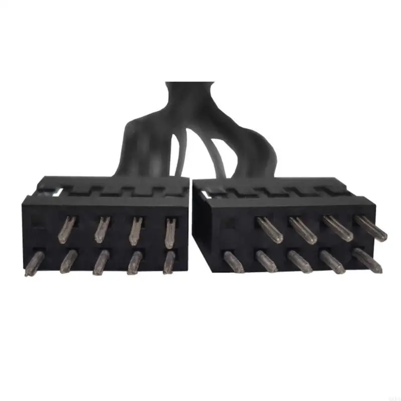 USB 9-контактный адаптер на двойной 9-контактный экранированный USB 9-контактный преобразователь 2x 9-контактный для материнской платы USB-удлинитель питания 17 см