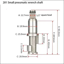 1/2  inch Pneumatic Tools Air Impact Wrench Anvil Driver spindle Axis Hammer block Repair Parts