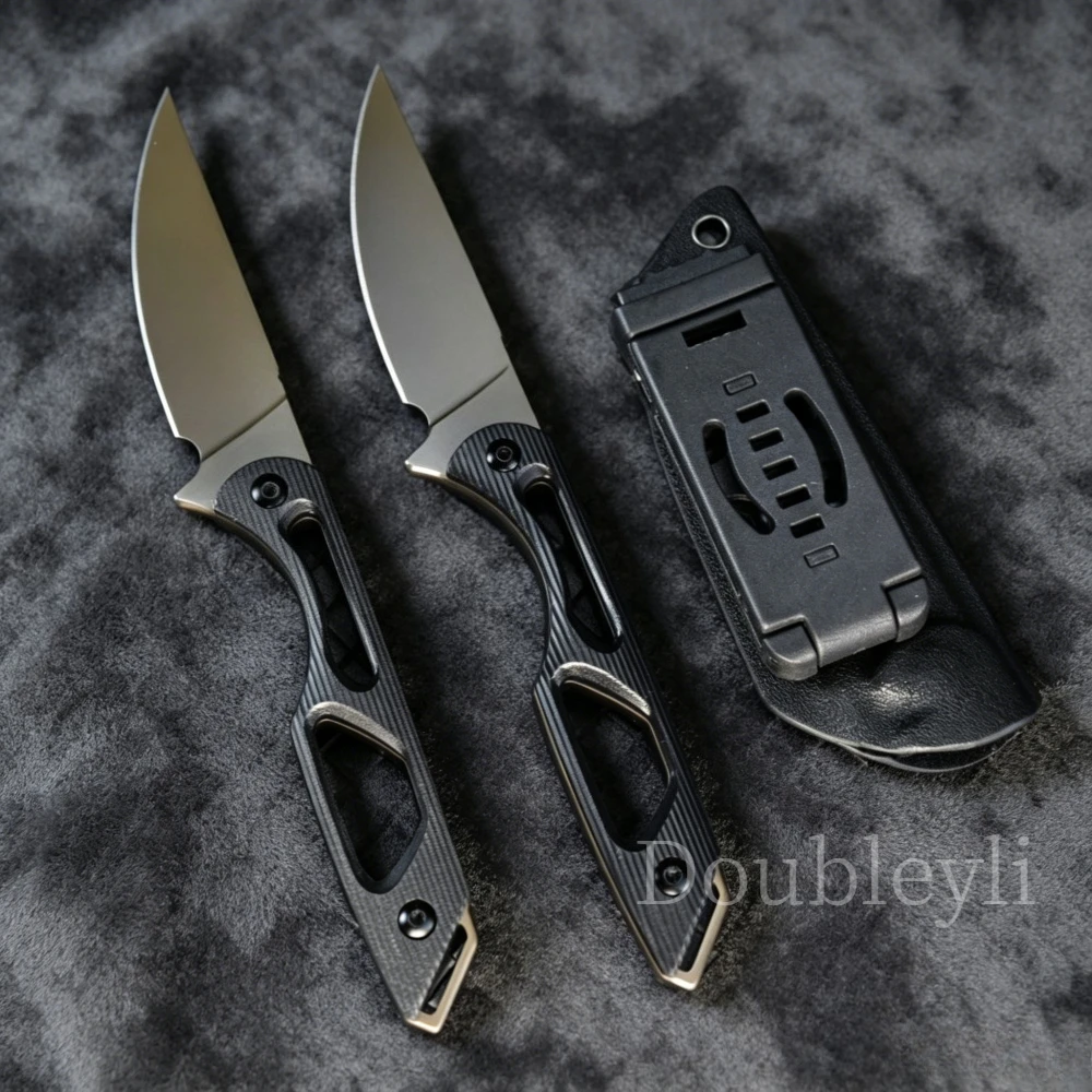 

Multi-functional Cutting Knife Wilderness Hiking Tool Outdoor Fishing Knife G10 Non-slip Handle EDC Straight Knife with K Sheath