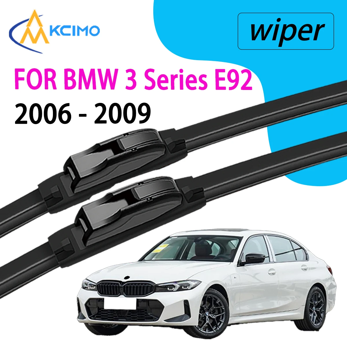 

Front Wiper Blades For BMW 3 Series E92 2006 - 2009 Windshield Windscreen Wipers Set