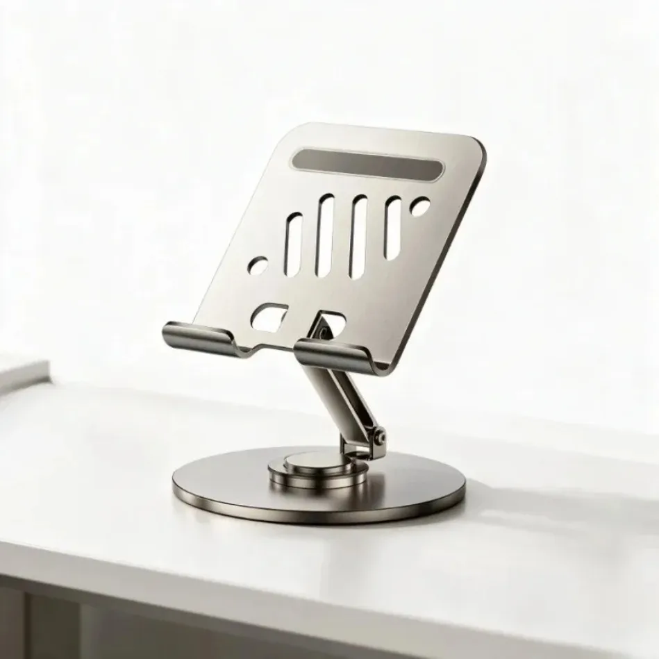 Aluminum Laptop Stand for Desk 360 Degree Rotating Adjustable Foldable Notebook Riser Holder Stand for Tablet Phone Work Home