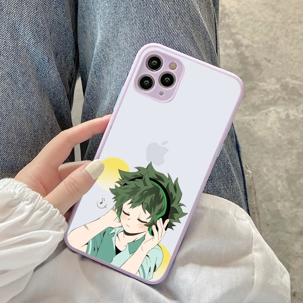 My Hero Academy Phone Case for iPhone 14 11 12 13 Mini Pro Max 8 7 Plus X XR XS MAX Translucent Matte Cover