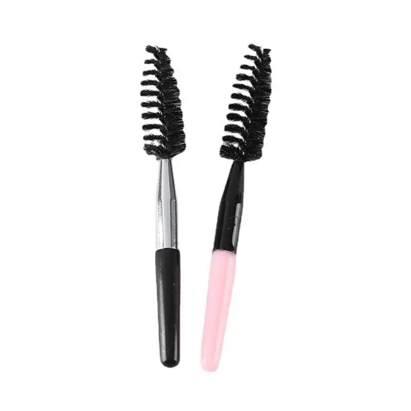 Portable Short Soft Hair Bevel Eyebrow Brush Spiral Brush Eyelash Brush Mascara Applicator Makeup Brush Tool