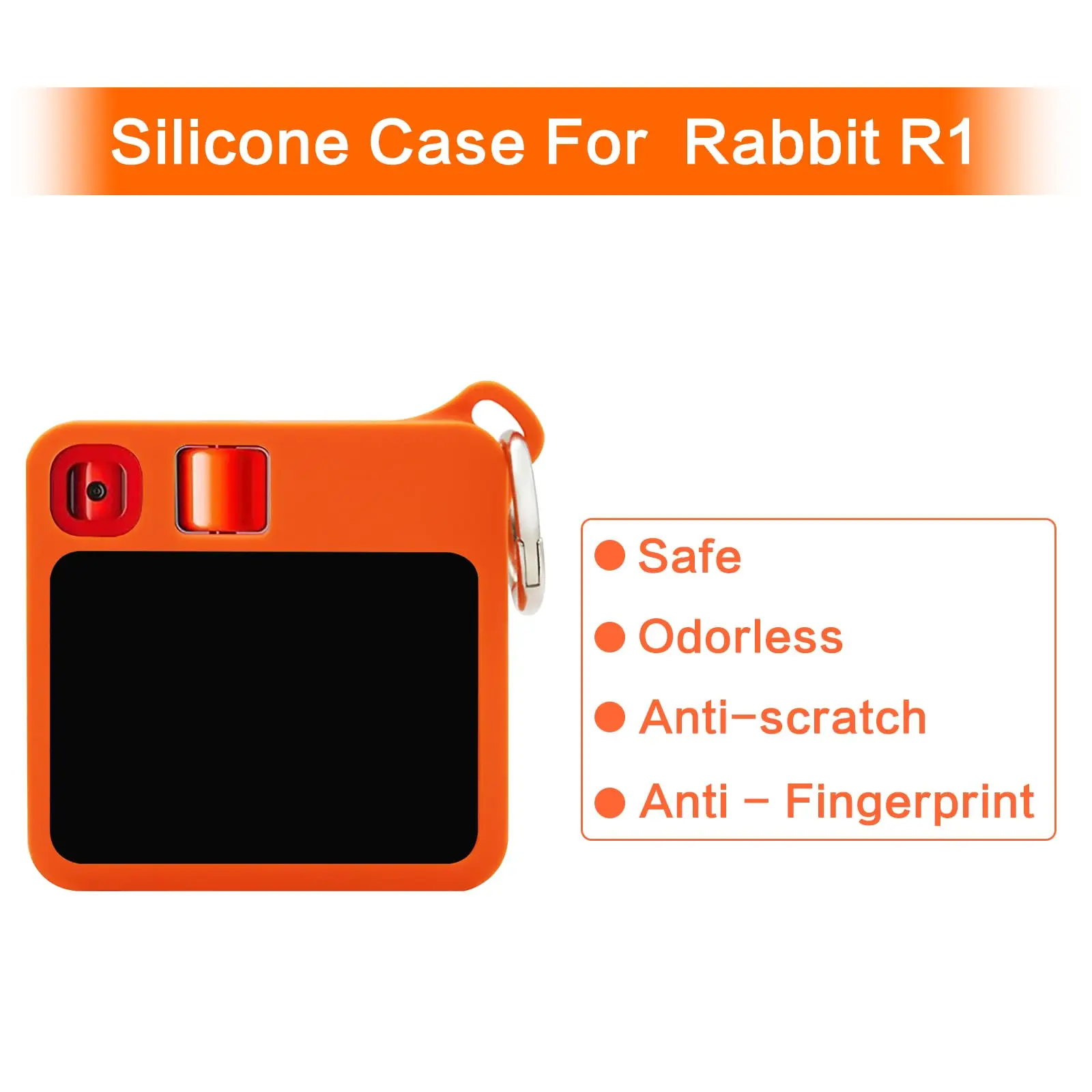 For Rabbit R1 Case Soft Silicone Rabbit AI Cover accessories Drop Protection For Rabbit R1 AI Pocket Case With Keychain