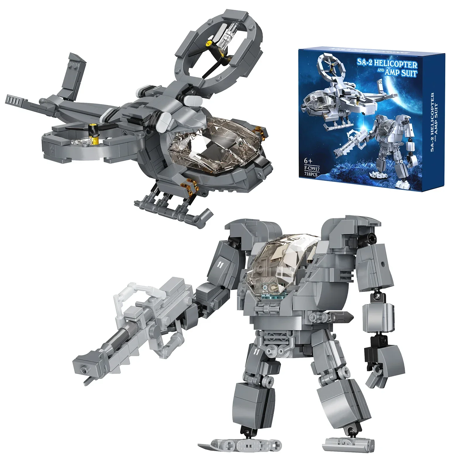 MOC The movie Avatar AMP Suit Quaritch and RDA Helicopter Aerospatialed SA-2 Samsons Building Block Model Kids Puzzle Toys Gift