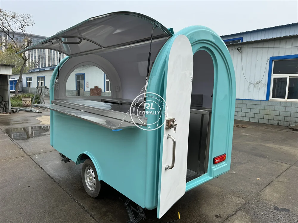 

Ice Cream Cart Food Truck Trailer Fully Equipped Coffee Shop Kiosk Concession Food Truck Mobile Hot Dog Cart