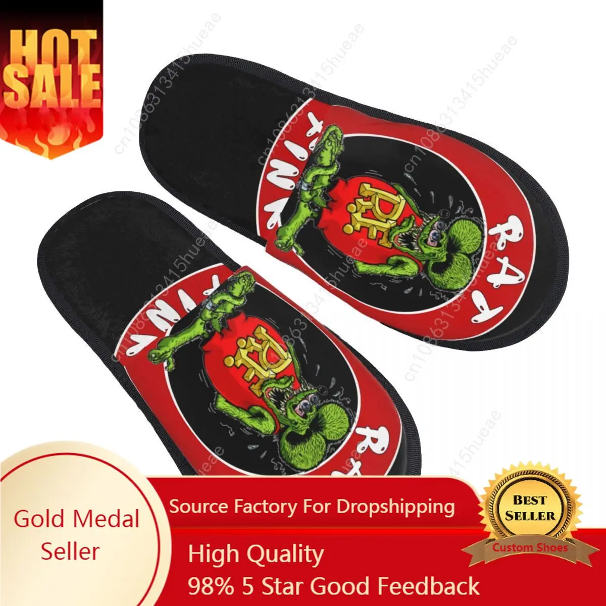 

Custom Women Rat Fink Rat Fink Animation Anime Cartoon House Slippers Soft Warm Memory Foam Fluffy Slipper Indoor Outdoor Shoes