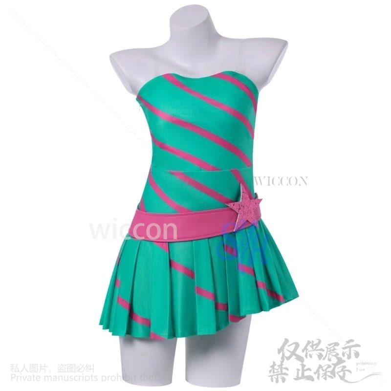 ستيلا تأثيري Win Clubb أنيمي زي جيراي كي الفتيات الرجعية قطري مخطط تنورة قصيرة الخماسي فستان مثير لوليتا هالوين #6