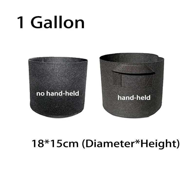 1 Gallon Plant Grow Bags Garden Tools Fabric Pot Jardim Home Gardening Flowers Plant Growing Grow 1/5pcs C2