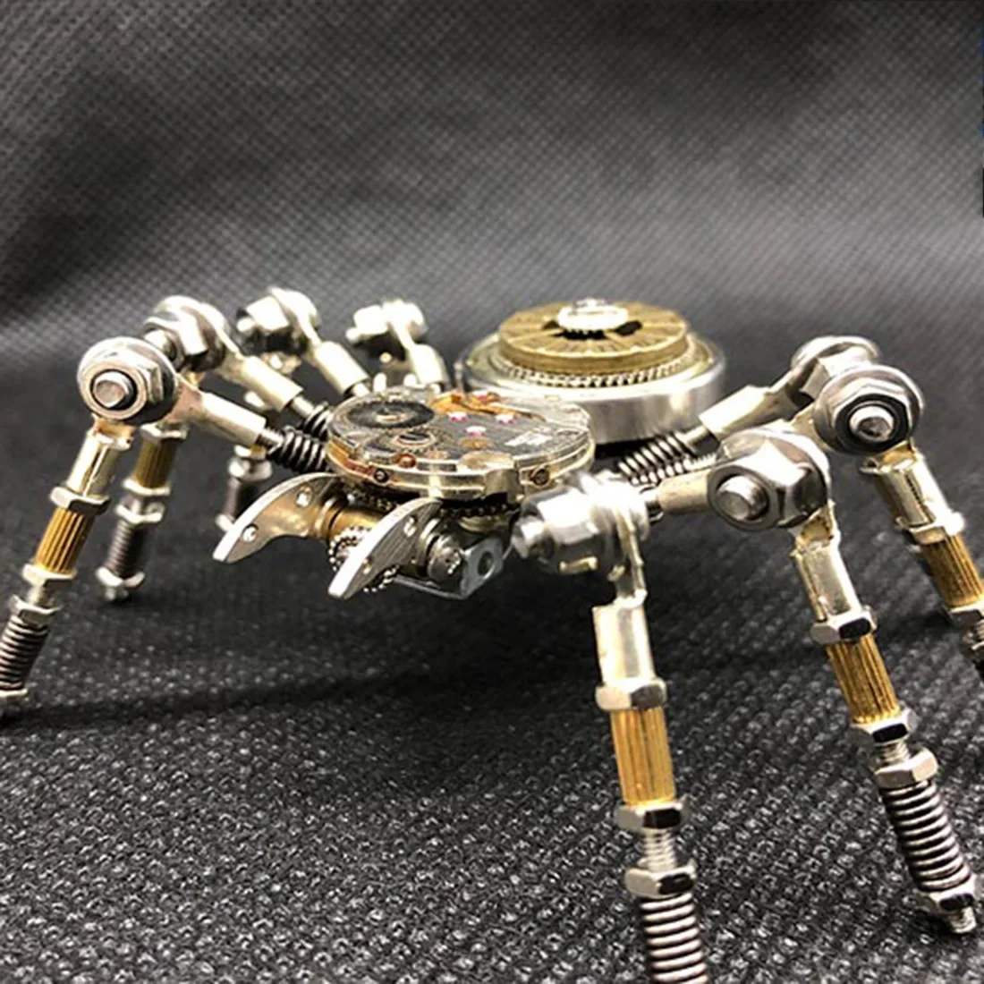 DIY Assemble Model Kit Steampunk Style Metal Spider Model Ornaments Home Office Decor Art Creative Model Building Kits