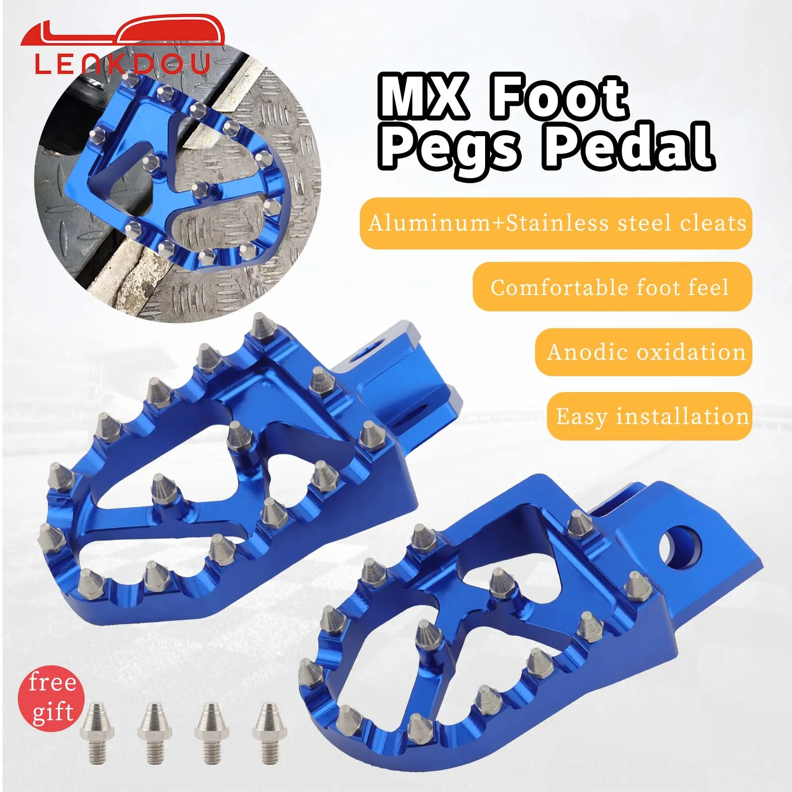 

MX Foot Pegs Motorcycle Footrest Pedals For Yamaha YZ80 YZ125 YZ250 YZ500 YZ490 WR200 WR250 TTR90 TTR110 TTR125 TTR250 XT250