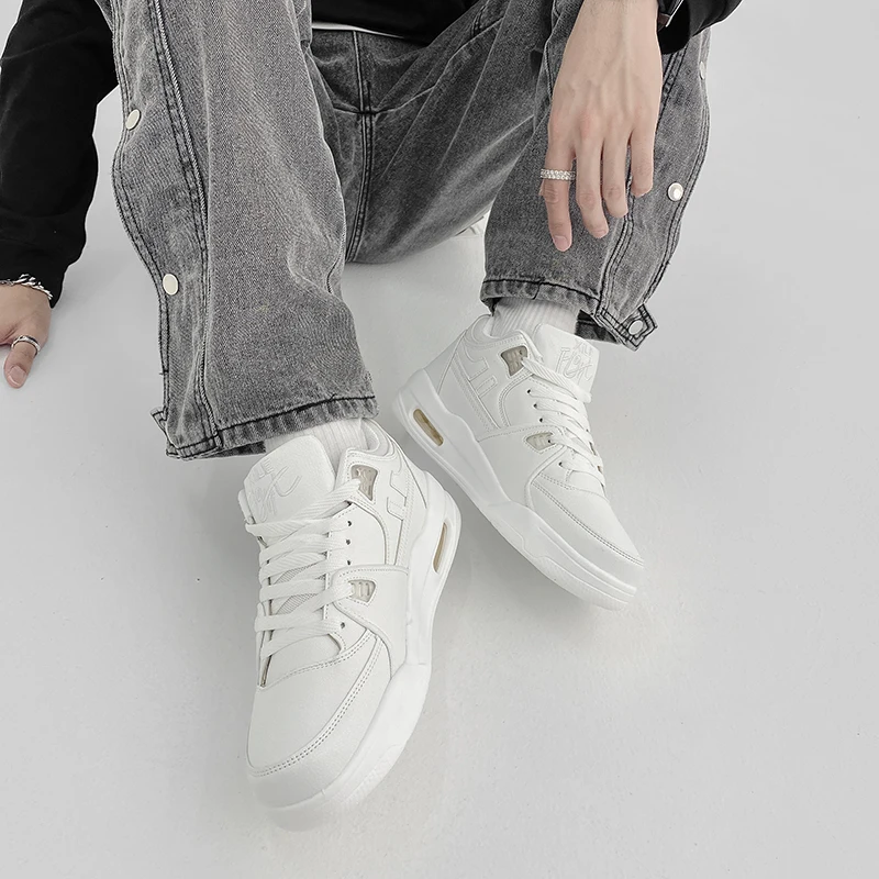 الرجال جديد وسادة هوائية أحذية رسمية في الهواء الطلق المضادة للانزلاق ومقاومة للاهتراء أحذية رياضية غير رسمية للرجال/النساء سميكة سوليد حذاء أبيض