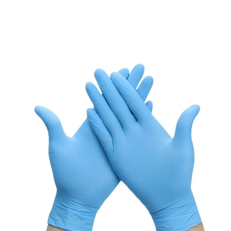 100Pcs Blue Disposable Nitrile Gloves,Durable Household Cleaning Gloves,Garden Planting and Digging Non-slip Dirt-resistant
