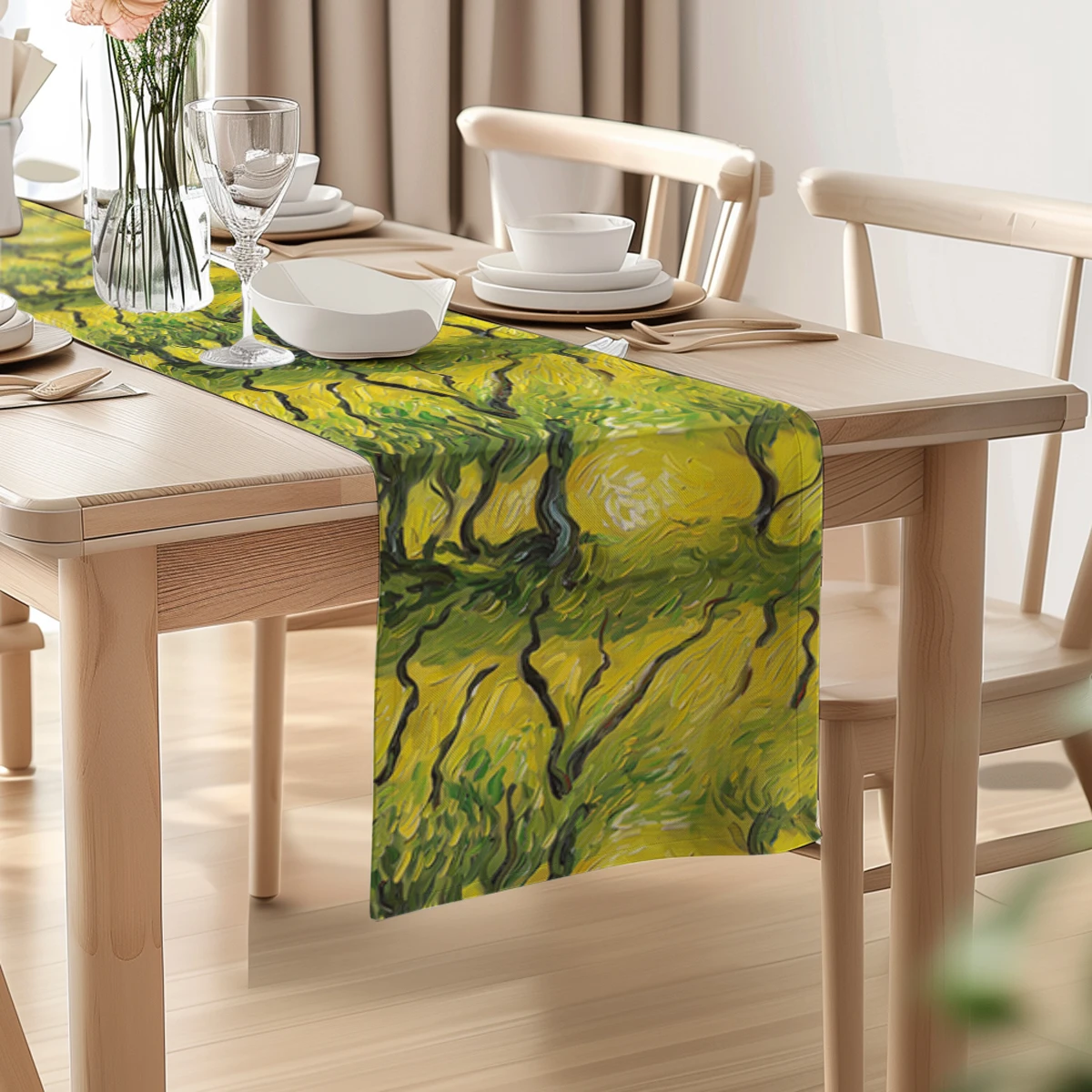 Paintings of Impressionist Table Runner Rustic Dining Table Decorations Table Runners for Wedding Party Coffee  Hotel Home Decor