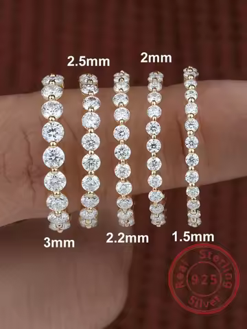 925 Sterling Silver Simplicity Advanced Zircon Bead Ring For Women Daily Outfits Party Luxury Fashion High Quality Fine Jewelry