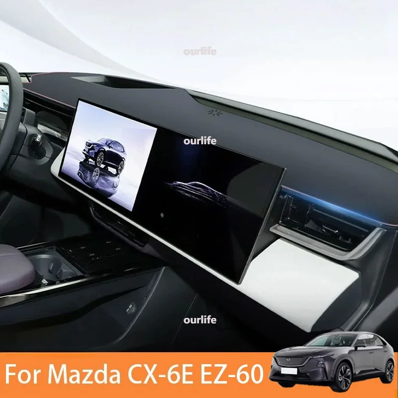 For Mazda CX-6E EZ-60 2027 Car Dashboard Anti-Glare Mat Non-Slip Heat Insulation UV Ray Blocking Dust Proof Interior Accessories