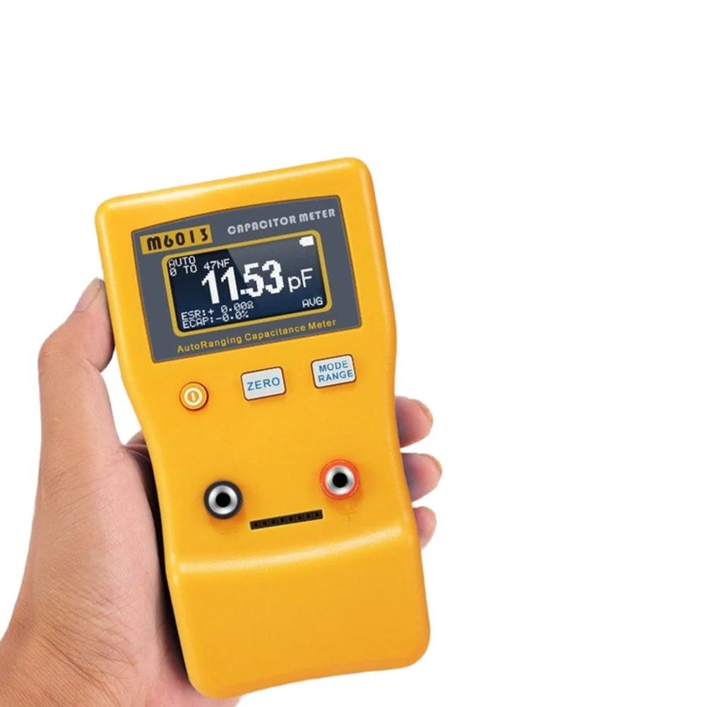 M6013 Capacitance Tester with Auto Range Function for Measuring Capacitors in Electronics Labs and Field Applications