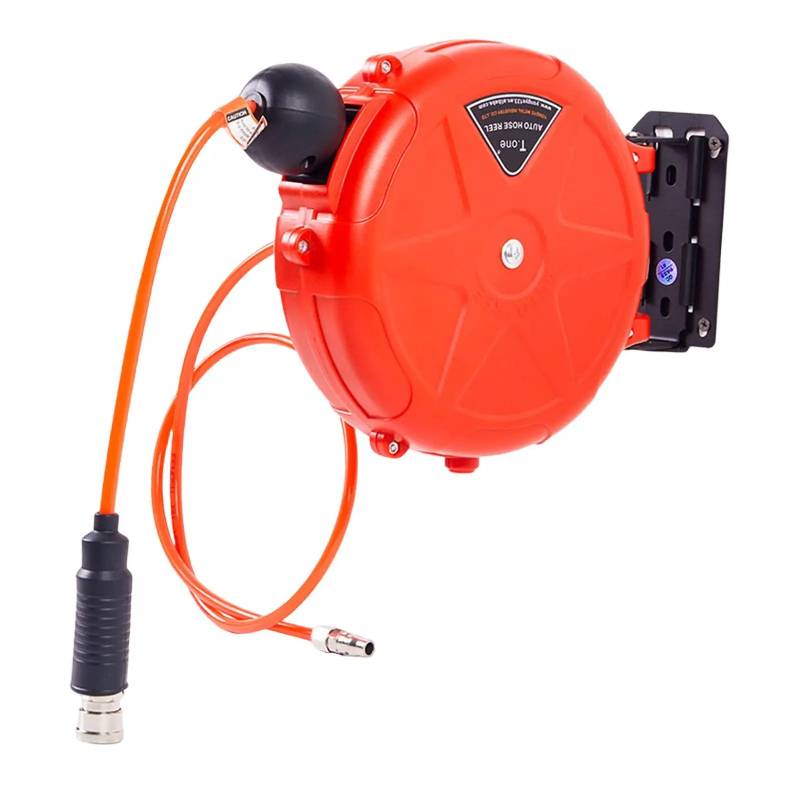 Retractable Air Hose Reel Water Hose Coupler with 10M Tube Easy Installation Enclosed for Workshop Car Washing