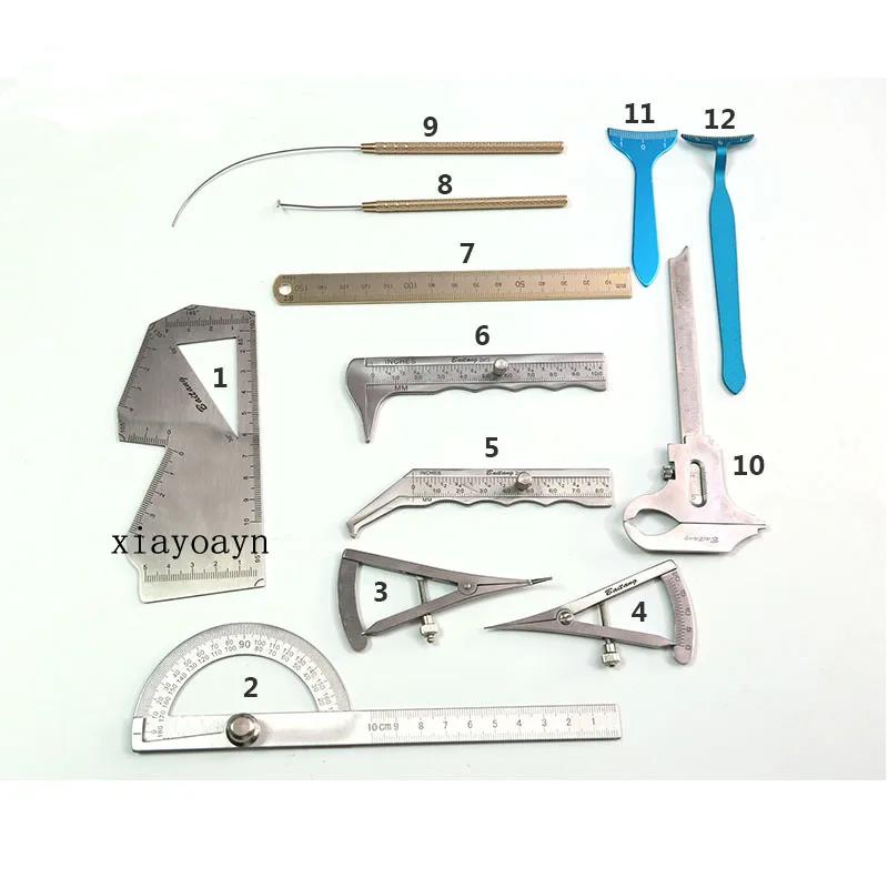 Korean facial design set plastic design ruler set double eyelid nose instrument measurement beautician consulting set