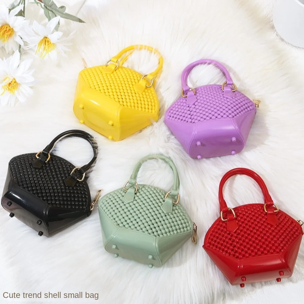

Fashion Women's Bag One Shoulder Hand-held Crossbody Bag Chain Jelly Bag Mini Pearl Shell Bag
