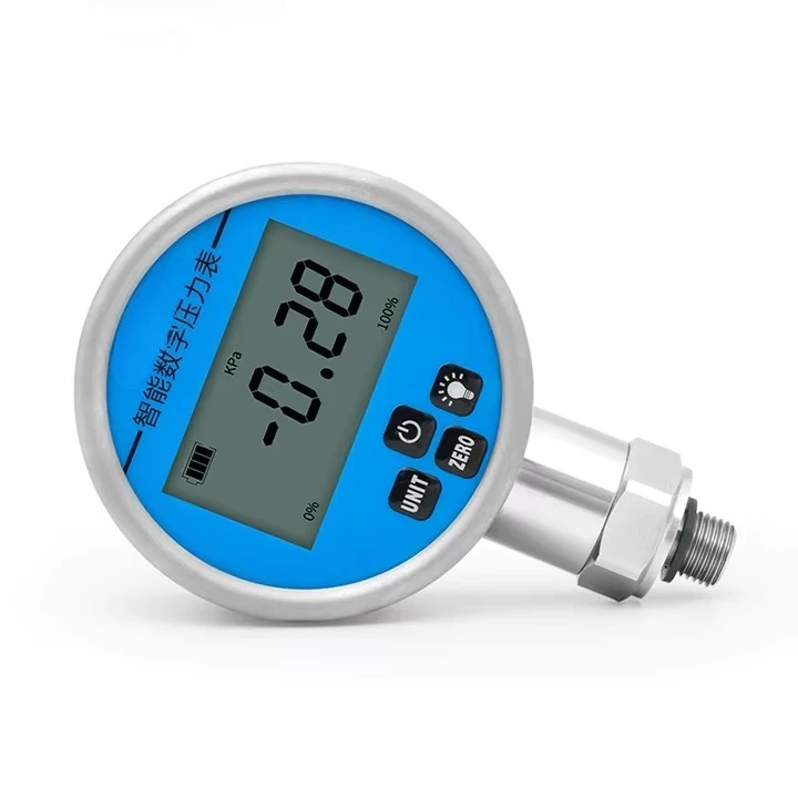 QDX50B Stainless Steel Digital Vacuum Pressure Manometer Liquid Gas Application Pressure Gauge -0.1-100Mpa 1 Year