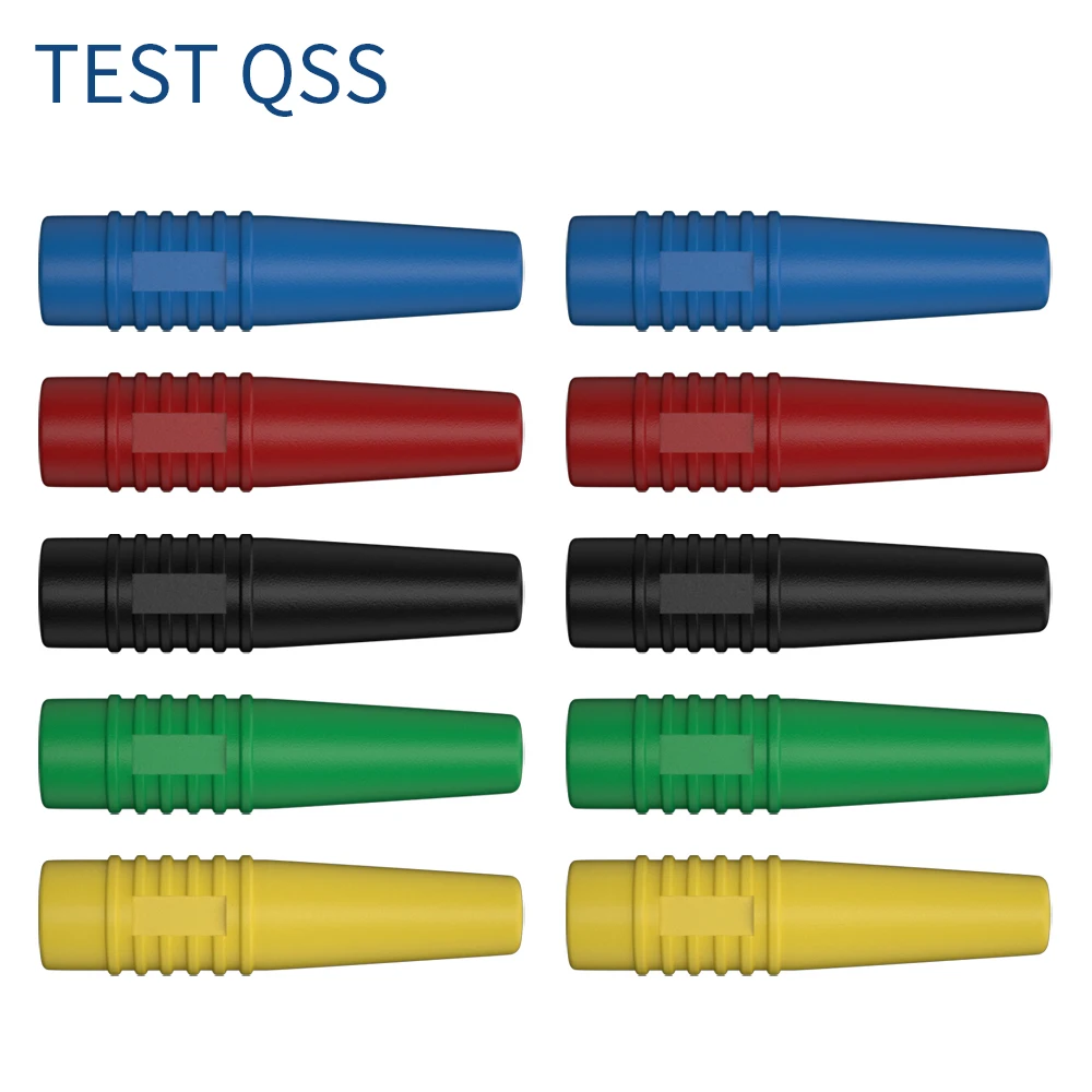 QSS 10 sztuk 2MM wtyczka bananowa gniazdo żeńskie Test zacisk wtykowy złącze przewodu elektrycznego Q.10048