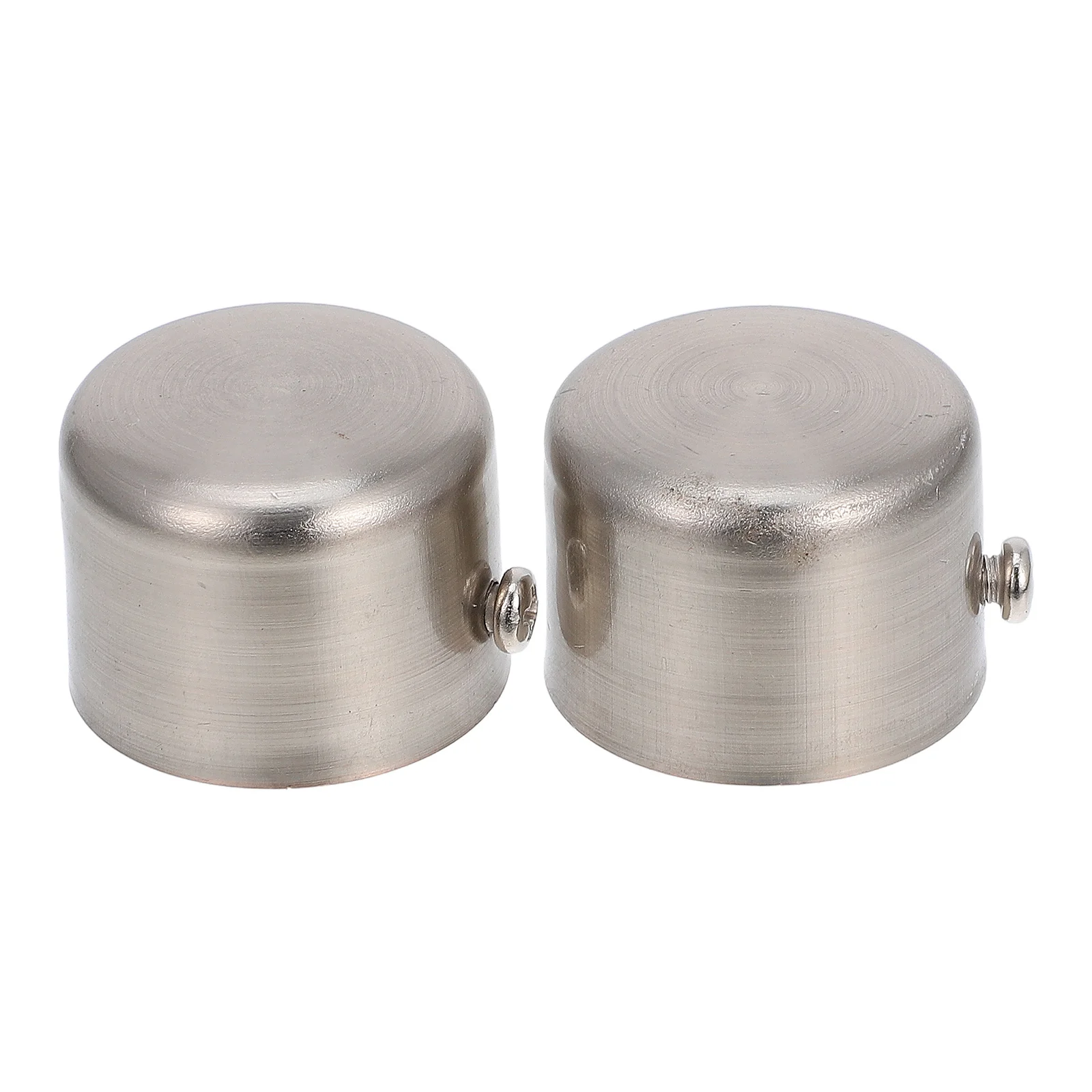 2 قطعة 28 مللي متر قبعات قضيب الستارة الفضة تصميم بسيط مناسبة أي ستارة سهلة التركيب إزالة نافذة قضيب مجموعة فينيال الفضة