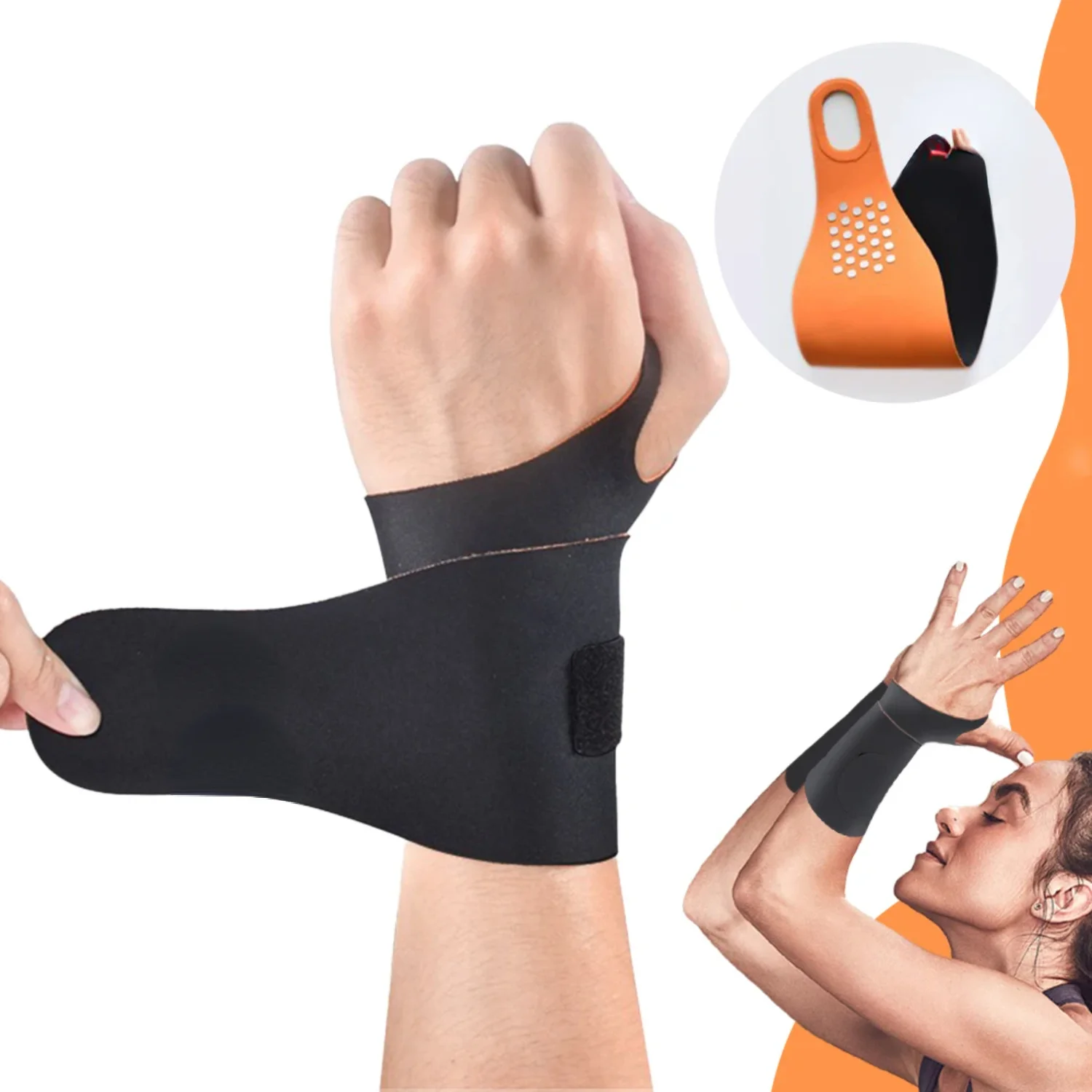 

1/2Pcs Adjustable Thin Compression Wrist Guard Sprain Wrist Brace Wrist Exercise Safety Support Tendon Sheath Pain Men Women