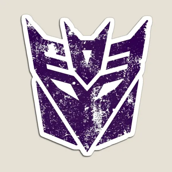 

Decepticon Logo Damaged Magnet Colorful Toy Funny Home Kids Cute Children for Fridge Organizer Holder Refrigerator Baby Decor