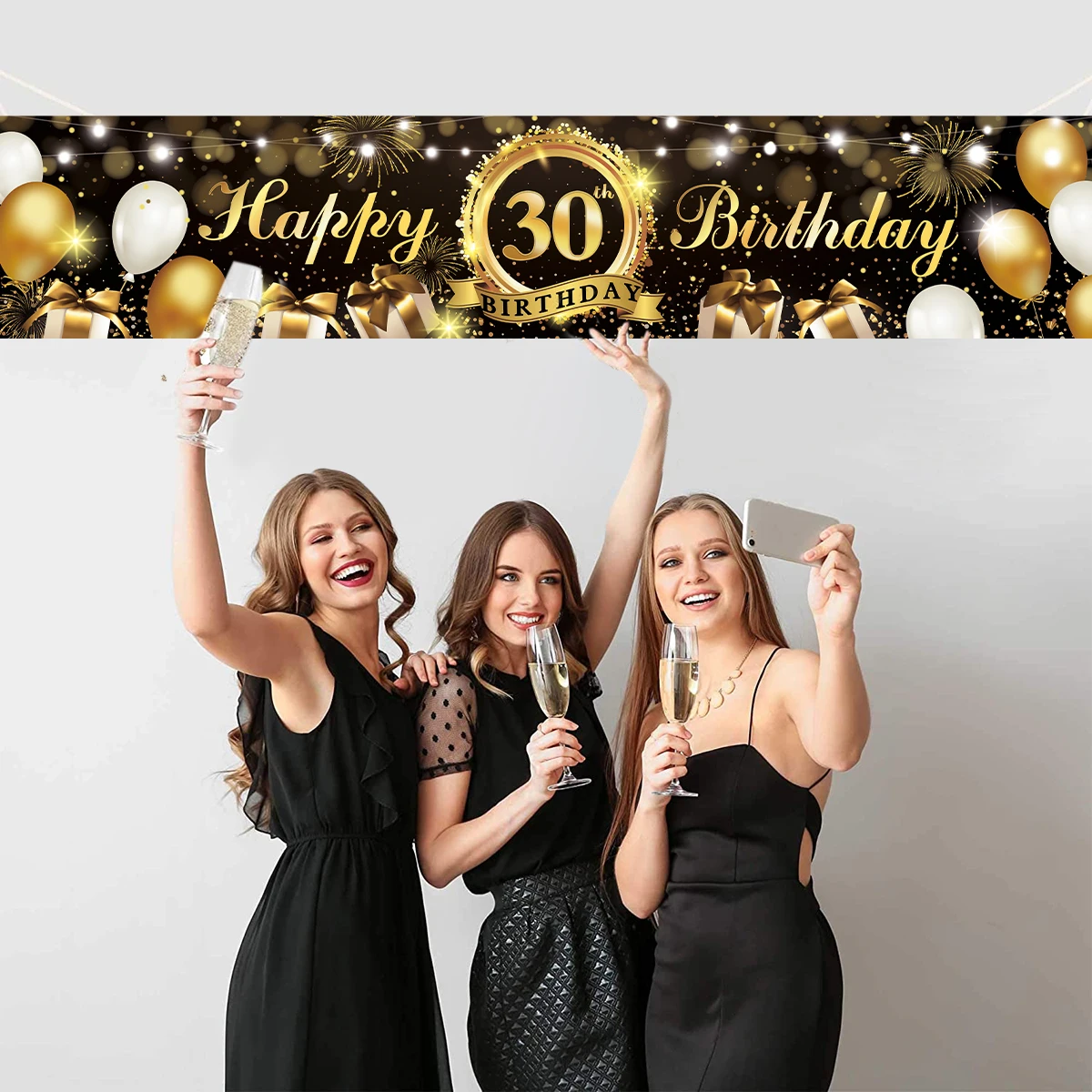 Happy Birthday Background 18 21 30 40 50 60 Birthday Party Decoration Birthday Banner Hanging Flag 30th Birthday Backdrop Decor