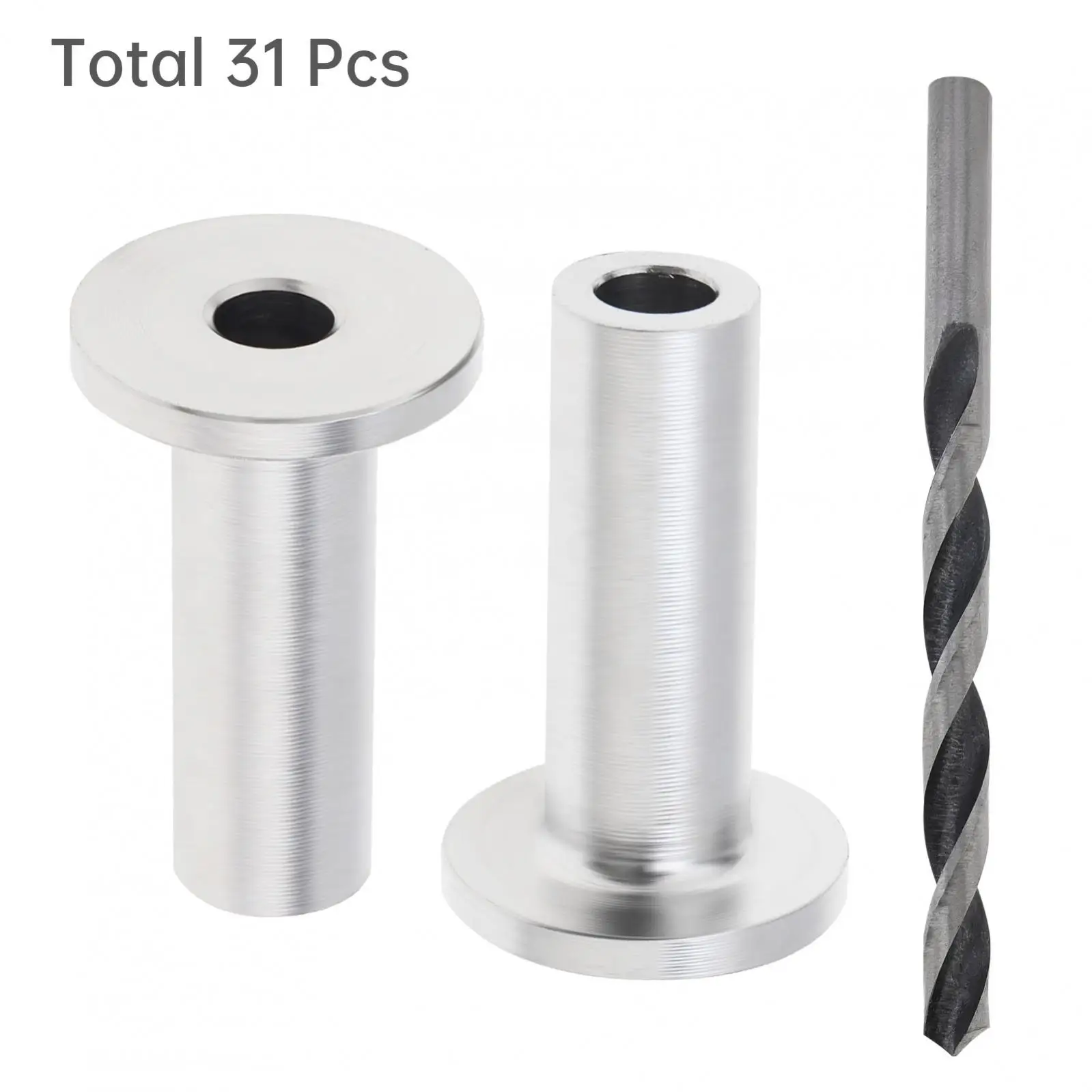 31pcs Stainless Steel Straight Post Protector Sleeves for 1/8inch Wire Rope Cable Railing, Wood Posts Deck Cable Railing Kit