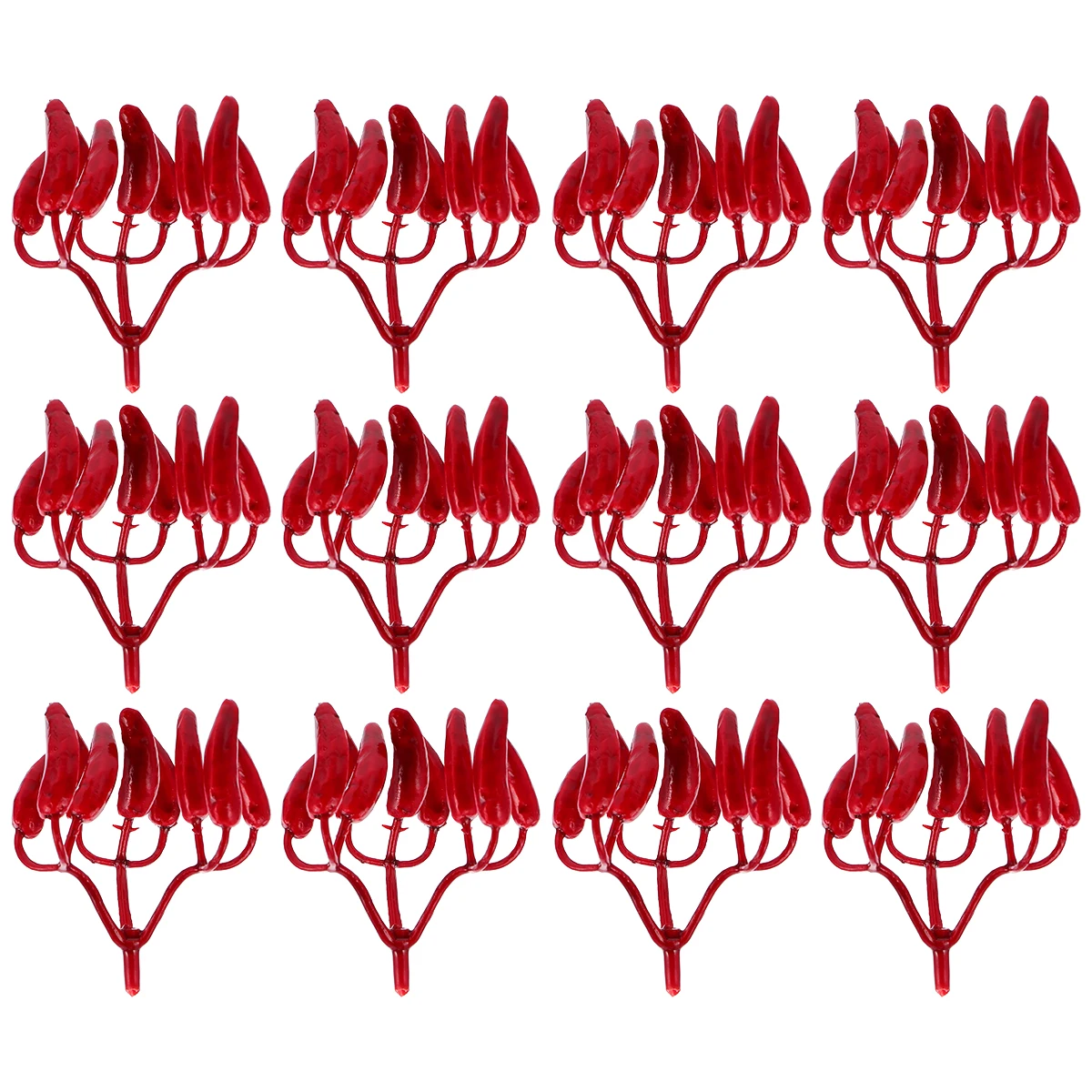 Accessoires de décoration de noël, 12 pièces, ornement de Chili, poivrons en mousse, Premium, artificiel, coloré, lumineux, roman Unique et romantique