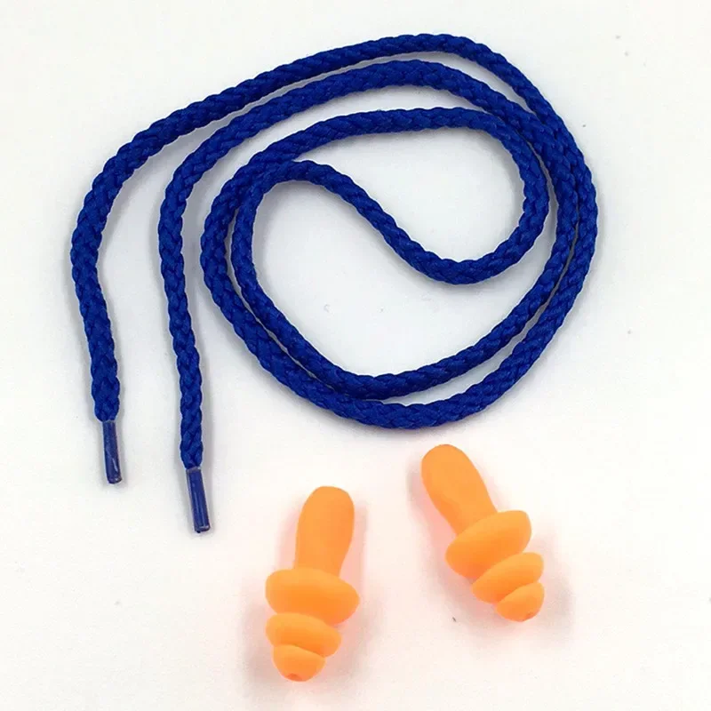 1Pc Earplug with Neck Strap Rope Anti-lost Silicone Ear Plug for Water Sports Swimming Reusable Noise Proof Earplug