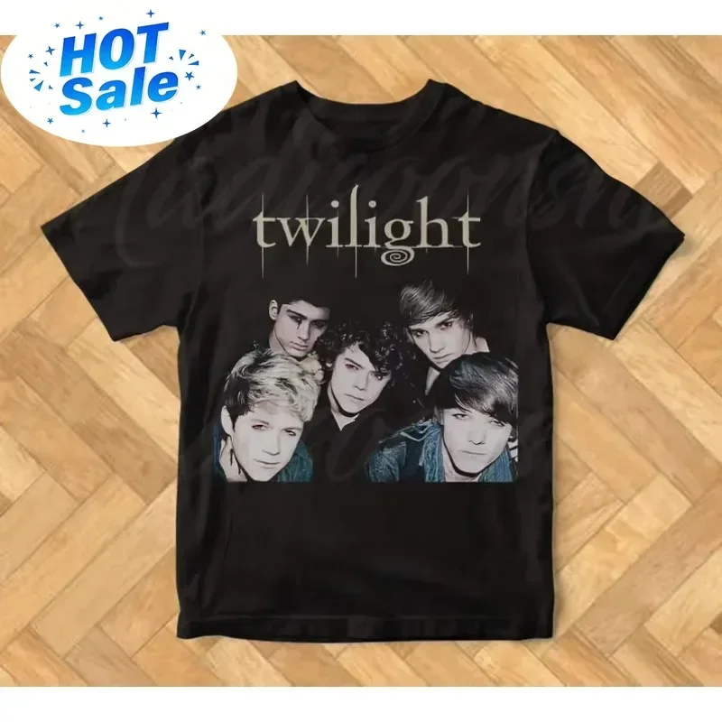 The Summer Bestseller Twilight One Direction Band T-shirt Is A Fashionable and Trendy Printed 100% Pure Cotton T-shirt Black