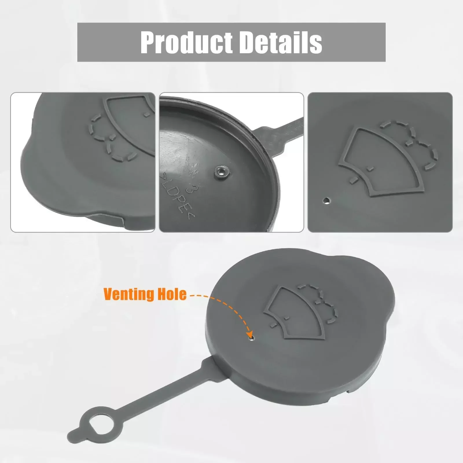 2 قطعة ممسحة زجاج السيارة الأمامي غسالة خزان السوائل غطاء 28913-1HA3A خزان المياه غطاء زجاجة غطاء لنيسان ميكرا K13 2011-16