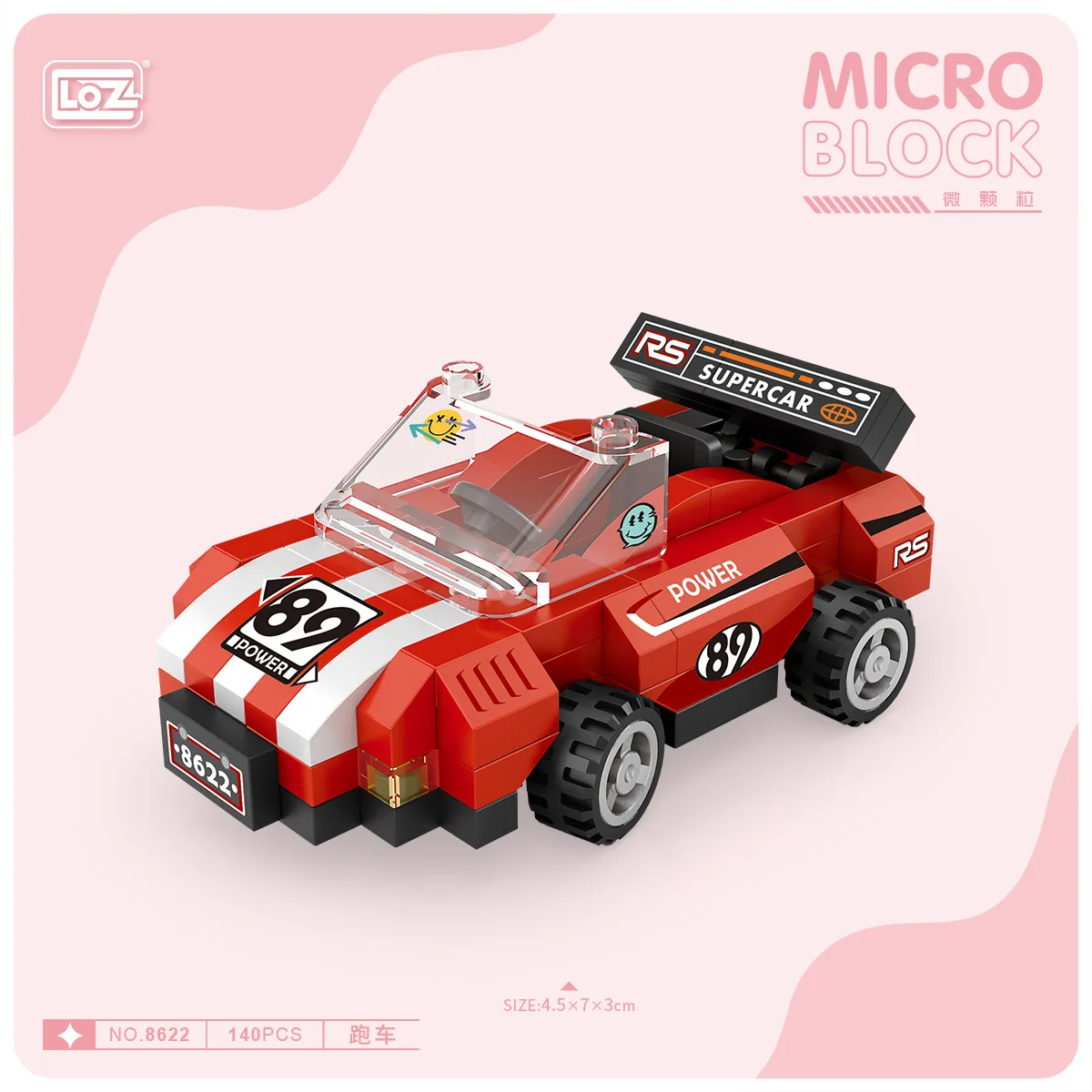 Loz-Mini Fire Engine Building Block, Cidade RC Puzzle, Montado Carro Esportivo Modelo Tijolo, DIY Girl Brinquedo Criativo, Presentes de Aniversário