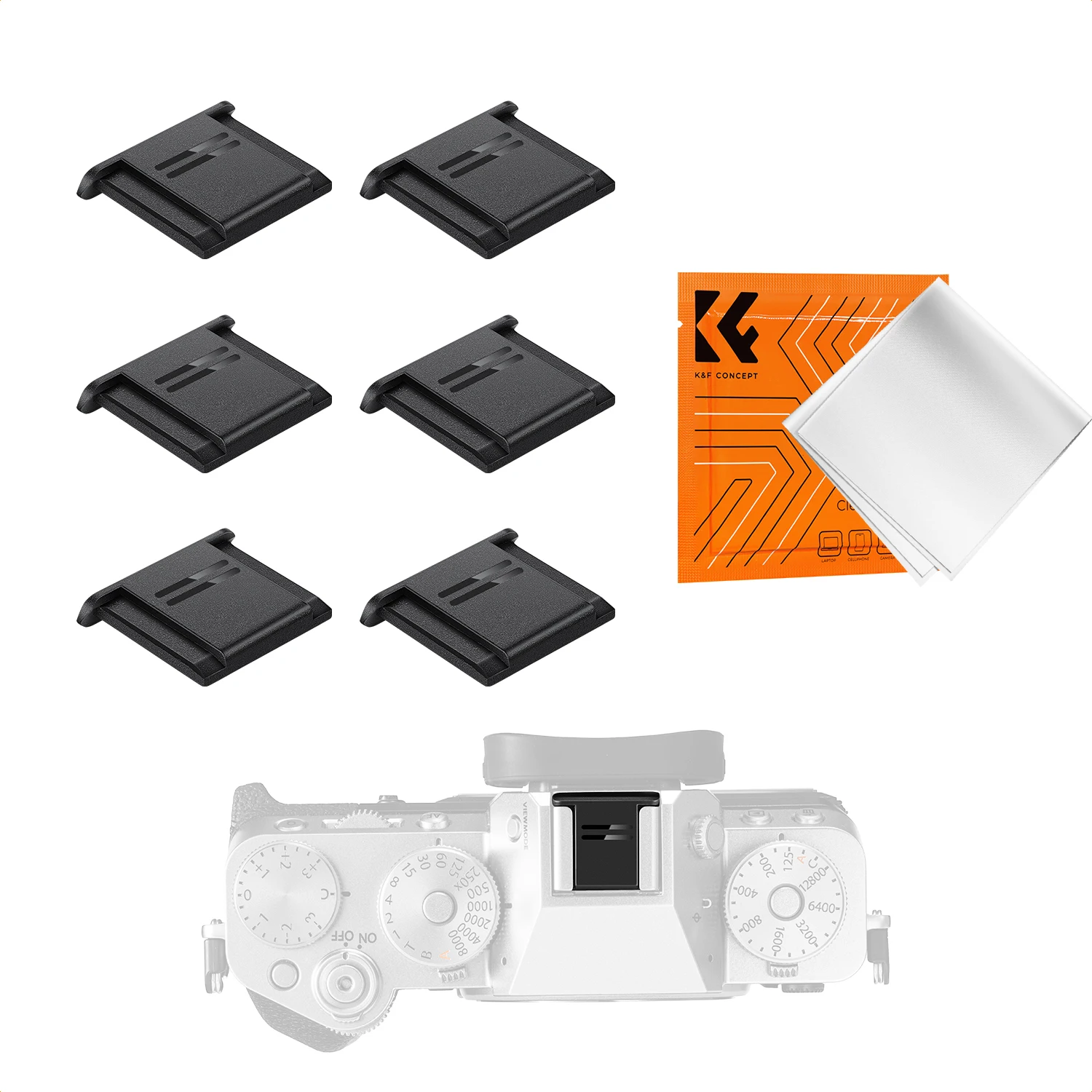 k-f-concept-kit-com-6-tampas-universais-para-sapata-de-flash-de-cameras-canon-nikon-panasonic-fujifilm-olympus-pentax