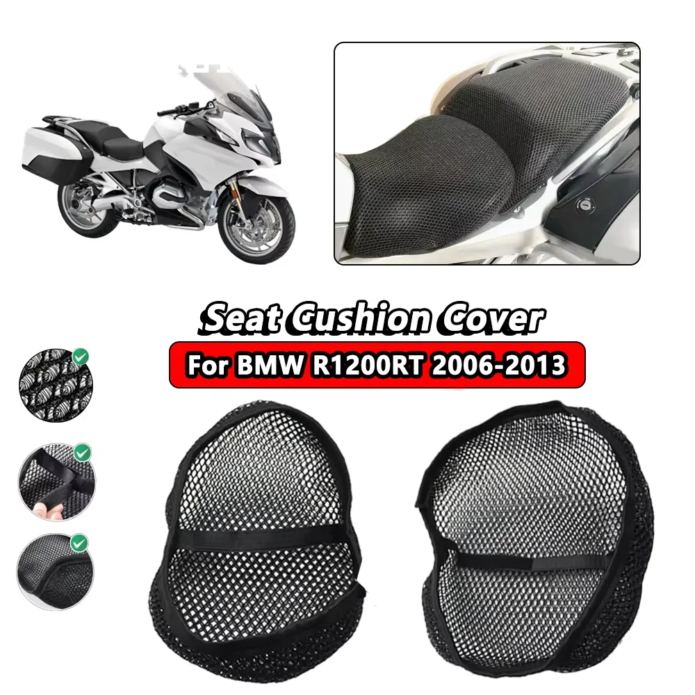 For BMW R1200RT R1200R R1200 RT 2006-2013 Motorcycle Mesh Seat Cover Insulated Breathable Non-Slip Waterproof Cushion Cover