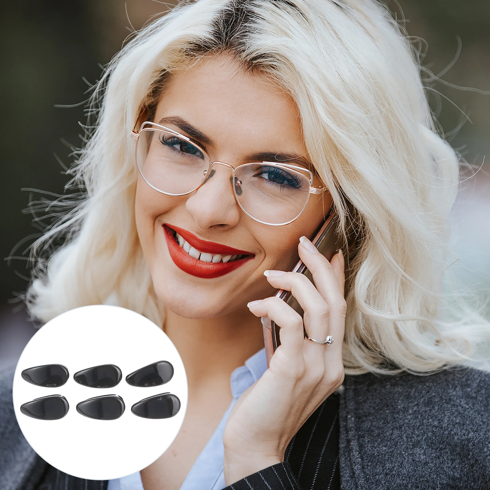 

6 Pcs Anti-slip Nose Pad Glasses Cushion Sunglass Pads Eye Eyeglasses Non Bridge for