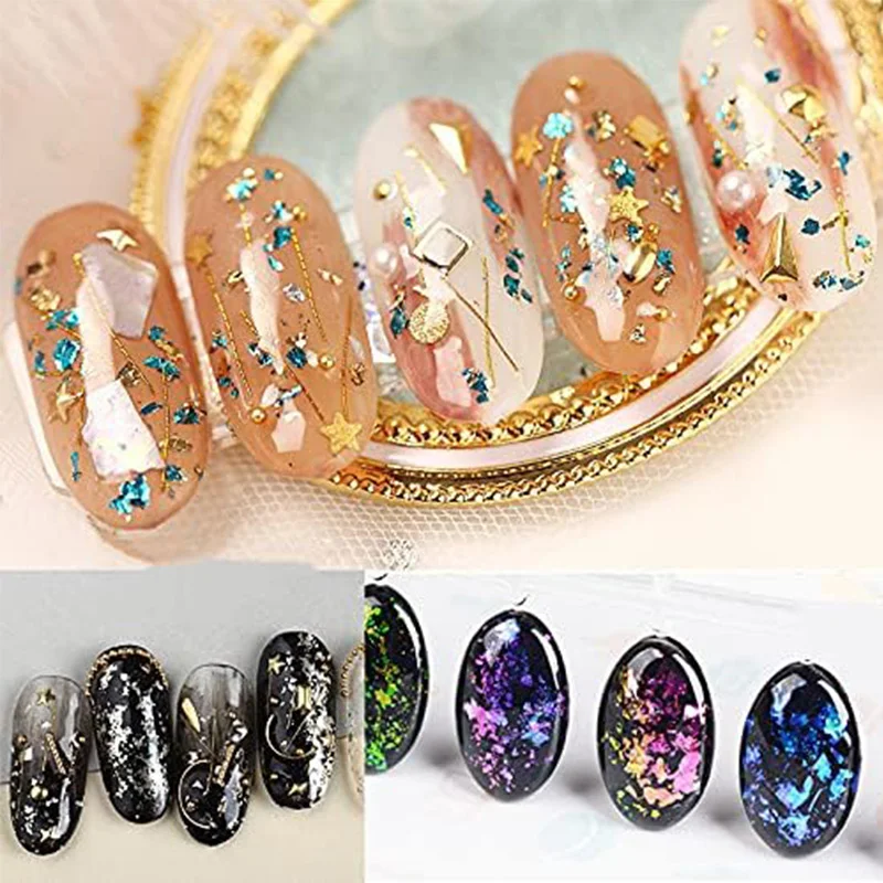 100pcs Imitation Gold Sliver Copper Foil Paper DIY Resin Candle Plaster Craft Leaf Flake Gilding Sheets Art Nail Home Decoration view 5