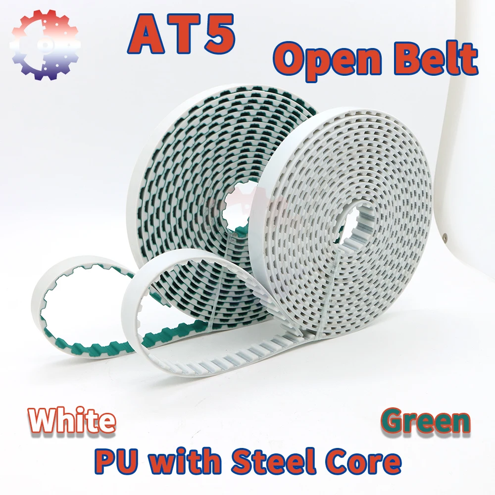 AT5 Open Timing Belt Pitch 5mm AT5 Synchronous Belt 10mm 15mm 20mm 25mm 30mm Polyurethane Open Belt Conveyor Belt AT5 Open Belt